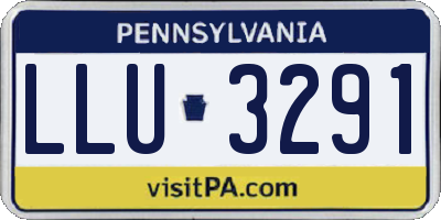 PA license plate LLU3291