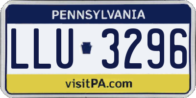 PA license plate LLU3296