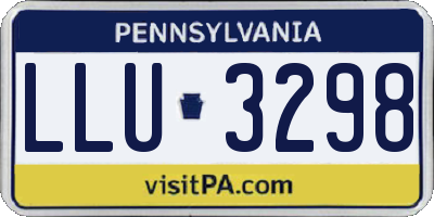 PA license plate LLU3298