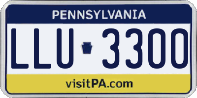 PA license plate LLU3300