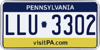 PA license plate LLU3302
