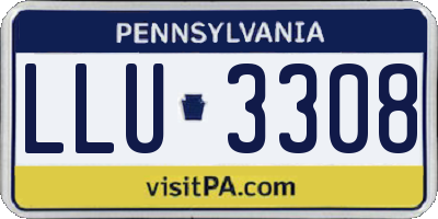 PA license plate LLU3308