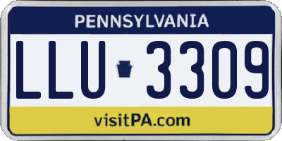 PA license plate LLU3309