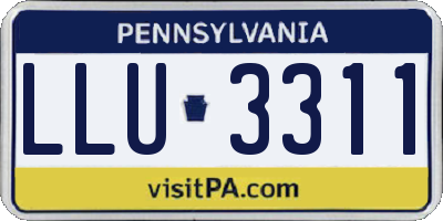 PA license plate LLU3311