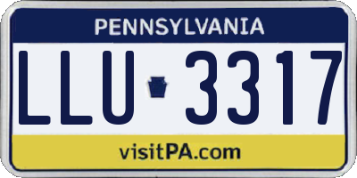PA license plate LLU3317
