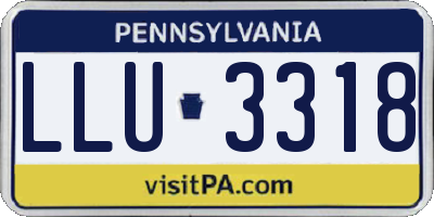PA license plate LLU3318