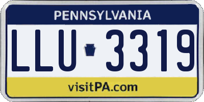 PA license plate LLU3319