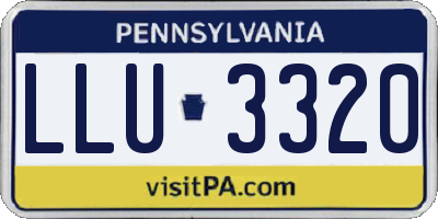PA license plate LLU3320