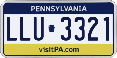 PA license plate LLU3321