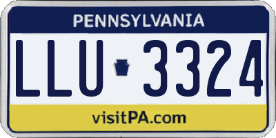 PA license plate LLU3324