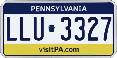 PA license plate LLU3327