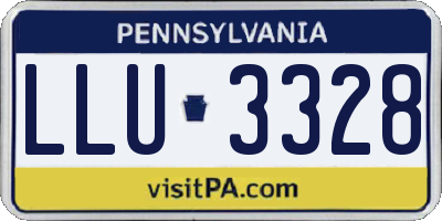 PA license plate LLU3328