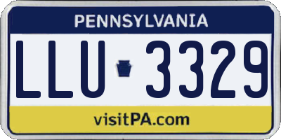 PA license plate LLU3329