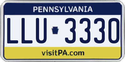 PA license plate LLU3330