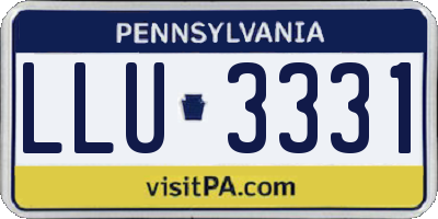 PA license plate LLU3331