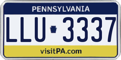 PA license plate LLU3337