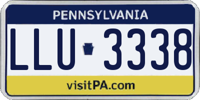 PA license plate LLU3338