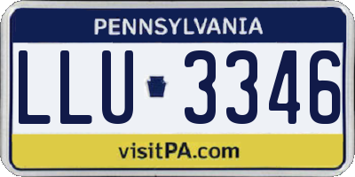 PA license plate LLU3346
