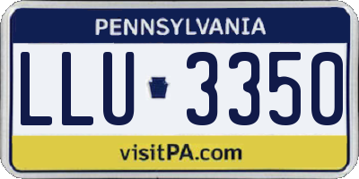 PA license plate LLU3350