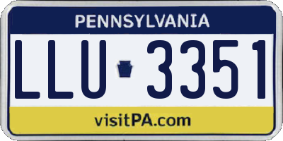 PA license plate LLU3351