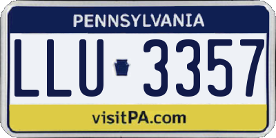PA license plate LLU3357