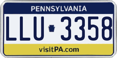 PA license plate LLU3358