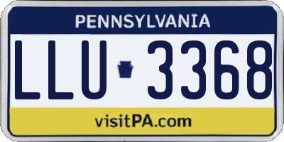 PA license plate LLU3368