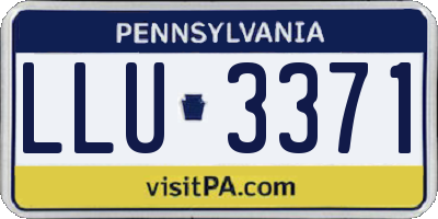 PA license plate LLU3371