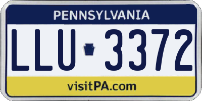 PA license plate LLU3372