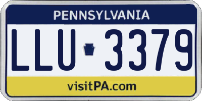 PA license plate LLU3379