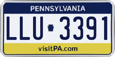 PA license plate LLU3391
