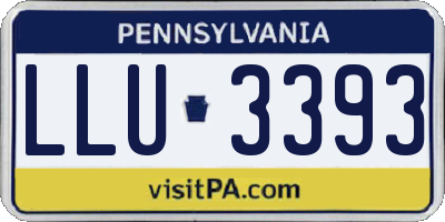PA license plate LLU3393