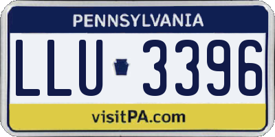 PA license plate LLU3396