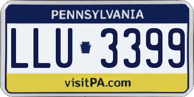 PA license plate LLU3399
