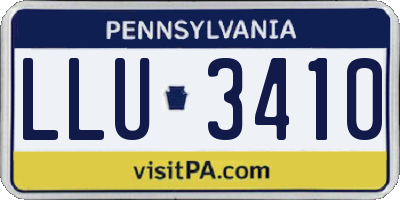 PA license plate LLU3410