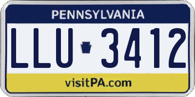 PA license plate LLU3412