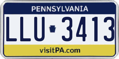 PA license plate LLU3413