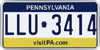 PA license plate LLU3414