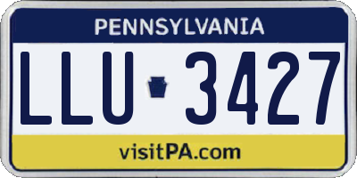 PA license plate LLU3427