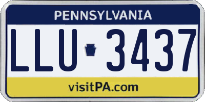 PA license plate LLU3437