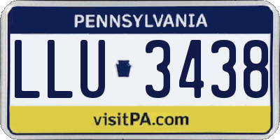 PA license plate LLU3438