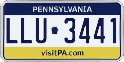 PA license plate LLU3441