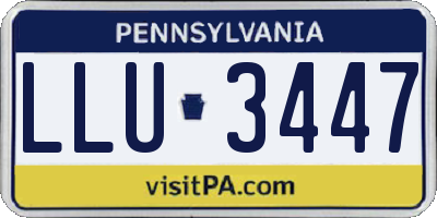 PA license plate LLU3447