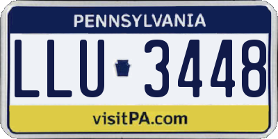 PA license plate LLU3448