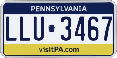 PA license plate LLU3467
