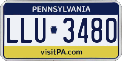 PA license plate LLU3480