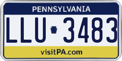 PA license plate LLU3483