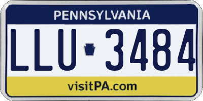PA license plate LLU3484