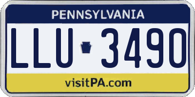 PA license plate LLU3490