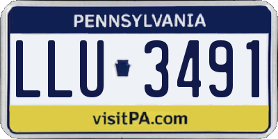 PA license plate LLU3491